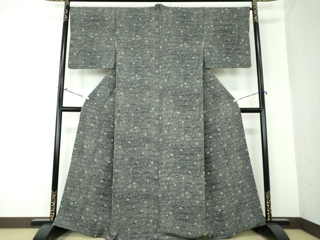 平和屋着物○藍造り国選定無形文化財 藍師・佐藤昭人 藍香房 小紋  