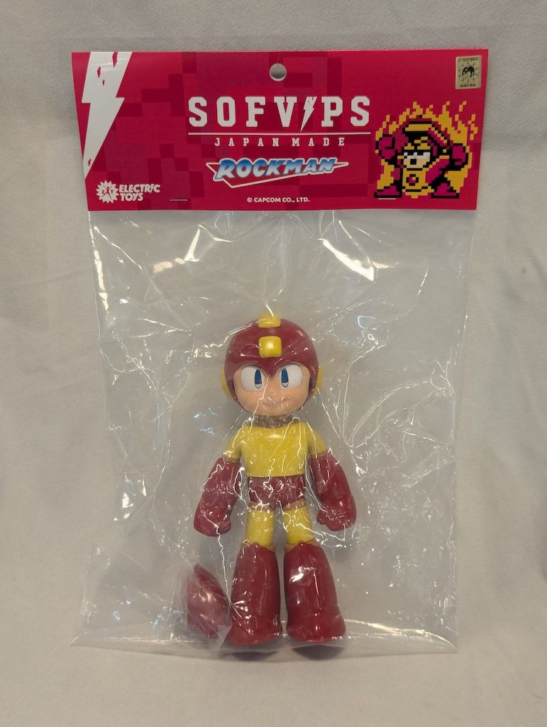 ロックマン（アトミックファイヤー）SOFVIPS ソフビ フィギュア カプコン ELECTRIC TOYS SOFVIPS ロックマン(アトミックファイヤー