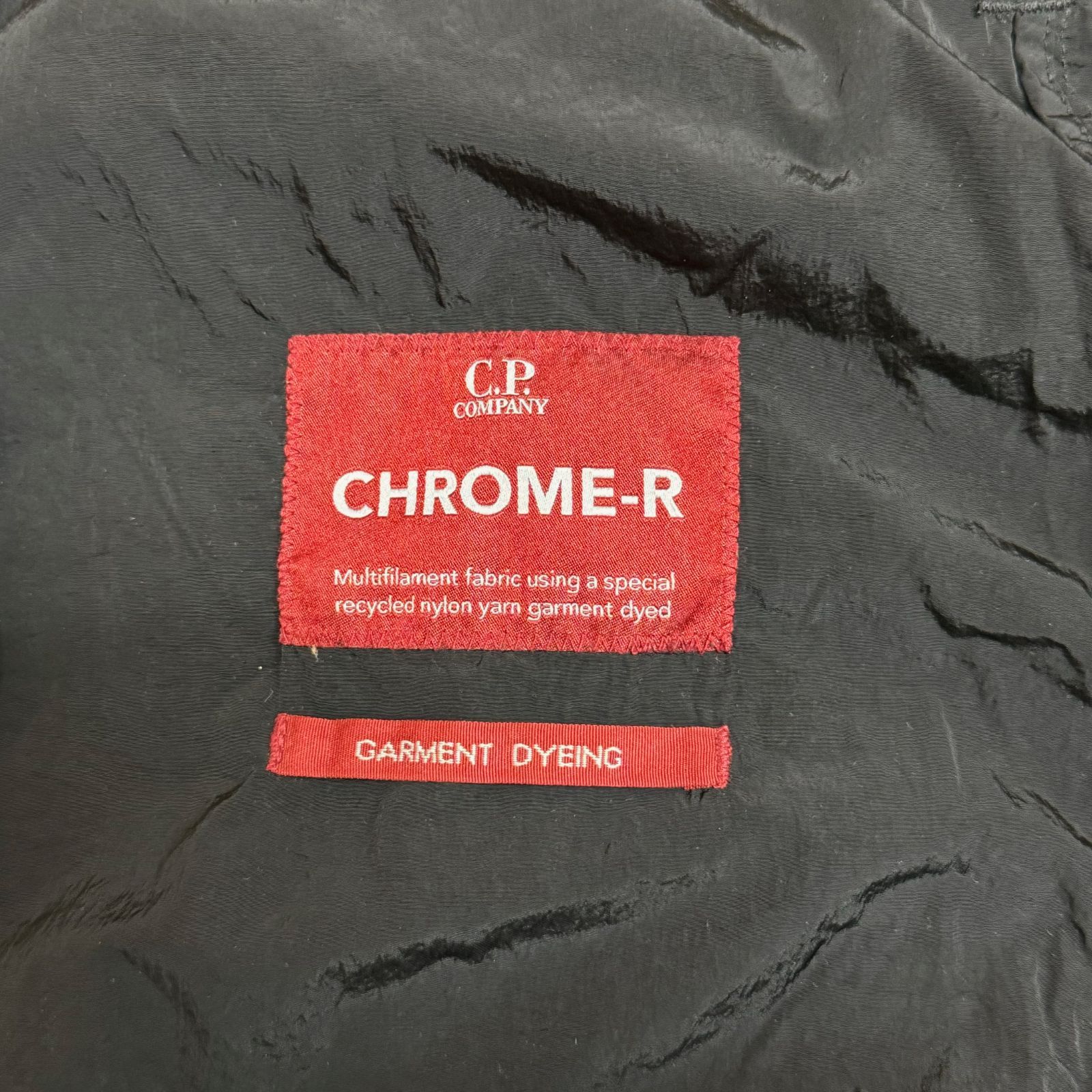 定価148500円 C.P. COMPANY CHROME-R "LA 500 MIGLIA" GOGGLE UTILITY JACKET ゴーグルユーティリティジャケット ナイロン シーピーカンパニー 16CMOW011A-005904G ブラック 50