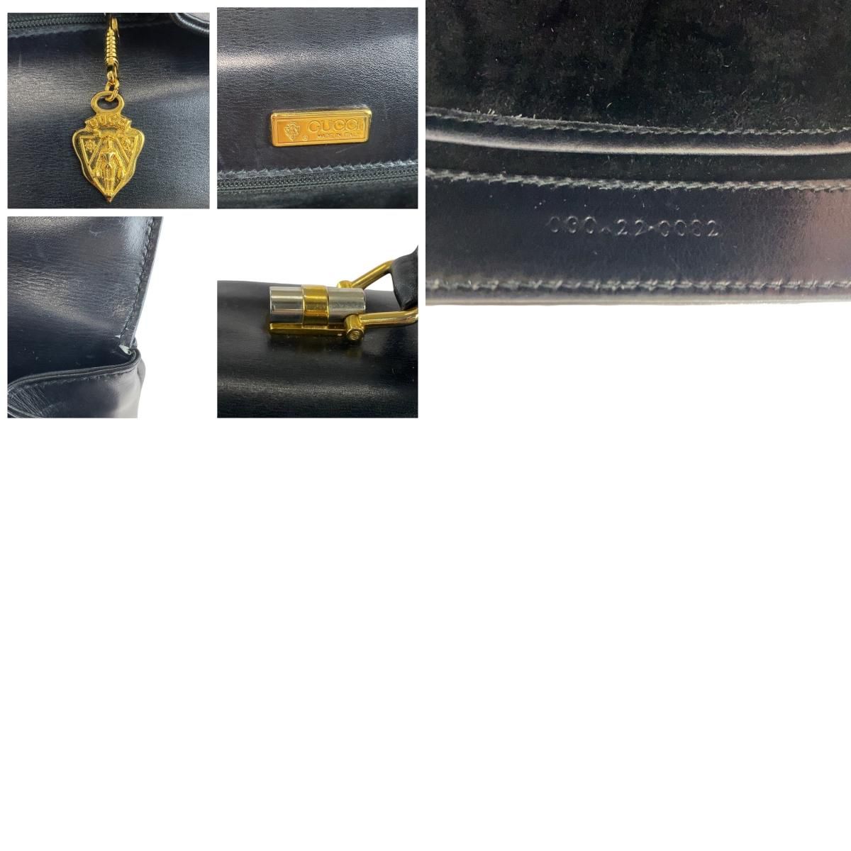 超美品 GUCCI オールド グッチ ブラックレザー ハンドバッグ ゴールド金具 美品 GUCCI グッチ ヴィンテージ オールドグッチ ブラック 黒