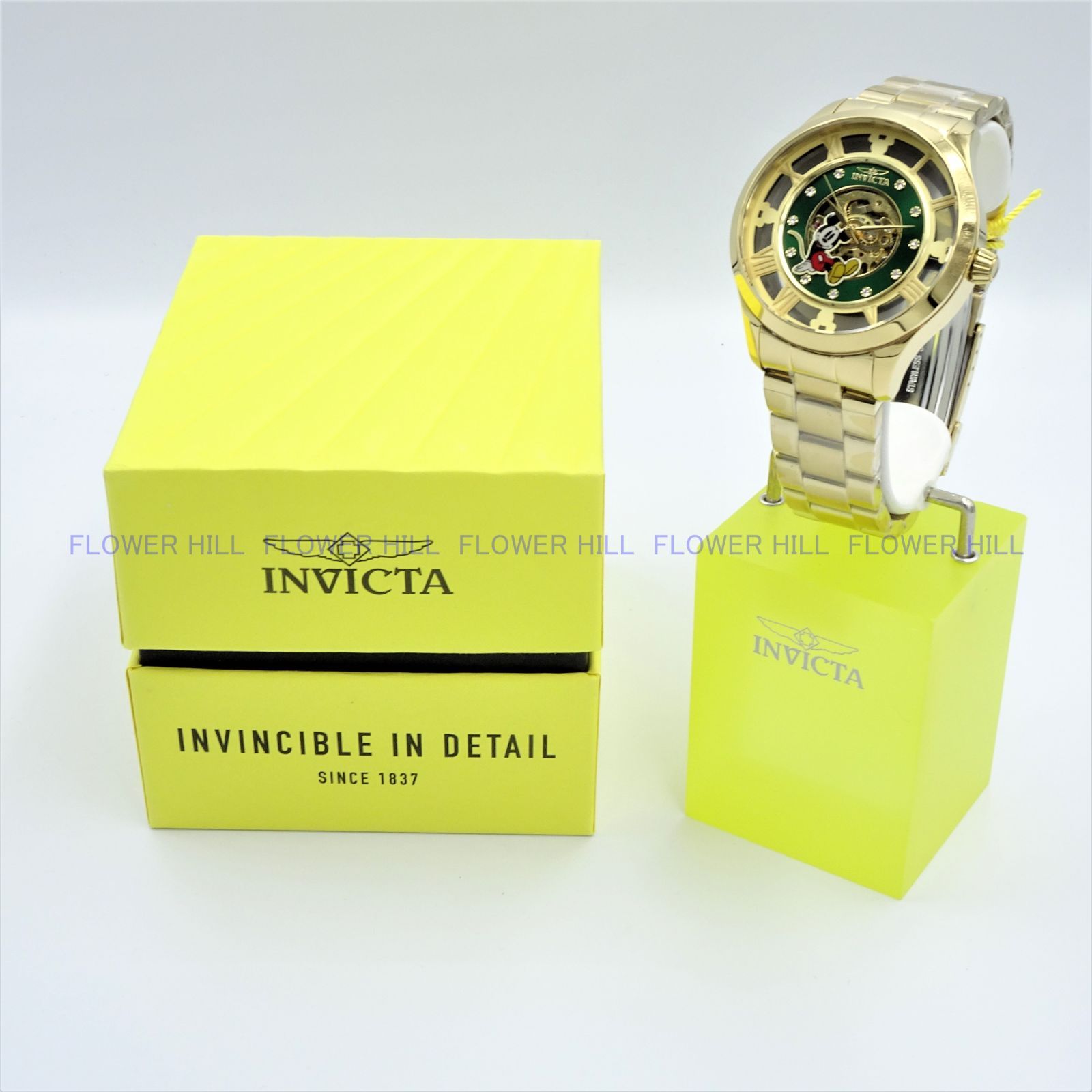 INVICTA インビクタ 腕時計 41362 ディズニー ミッキーマウス 自動巻き メタルバンド ゴールド