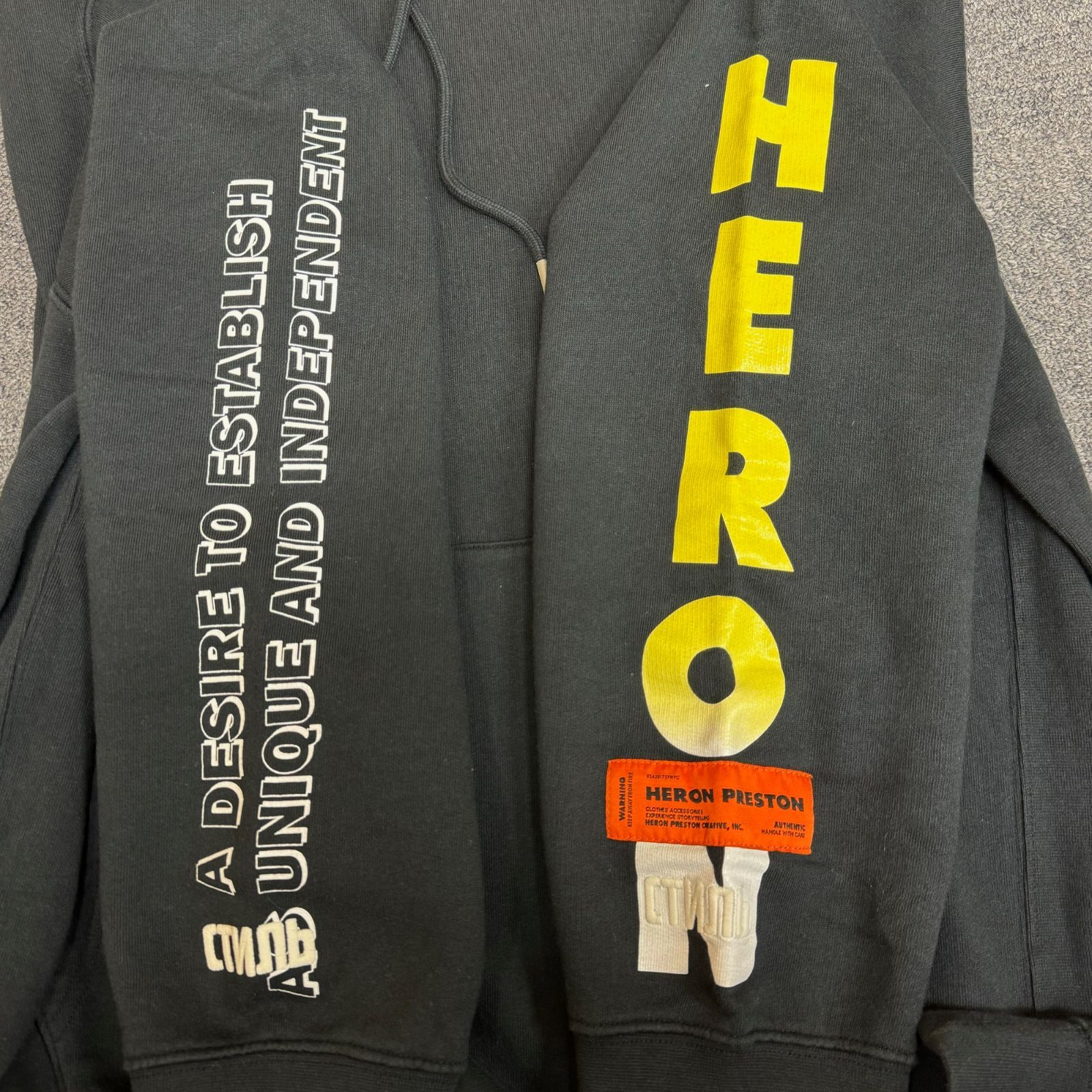 国内正規 HERON PRESTON フレイム スカル スウェット フーディ 