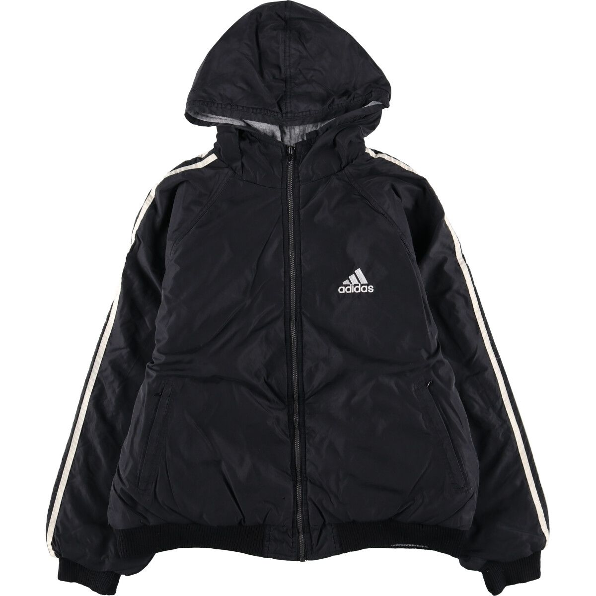 古着 90年代 アディダス adidas リバーシブル 中綿パーカー パファー 