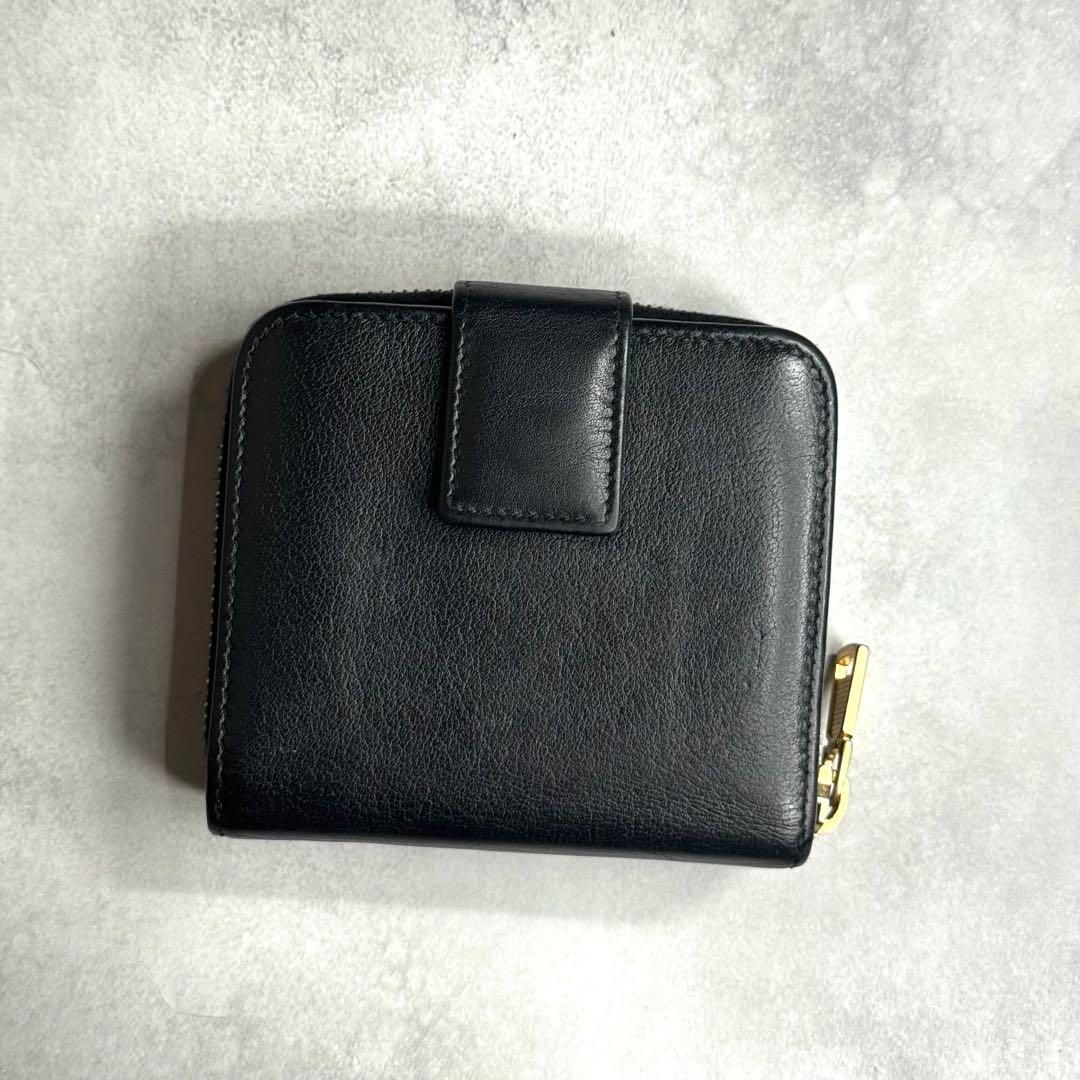 イヴサンローラン 財布 黒 ラウンドジップ vintage リヴゴーシュ 