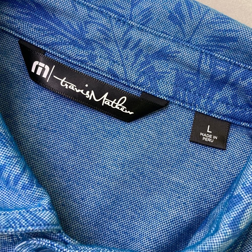 サイズ：L TRAVIS MATHEW トラビスマシュー 半袖ポロシャツ ロゴ