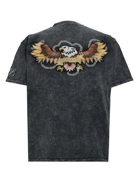 BREATH CHAIN EAGLE PATCH V NECK TEE / BLK    要在庫確認 BREATH CHAIN EAGLE PATCH V NECK TEE / BLK 要在庫確認