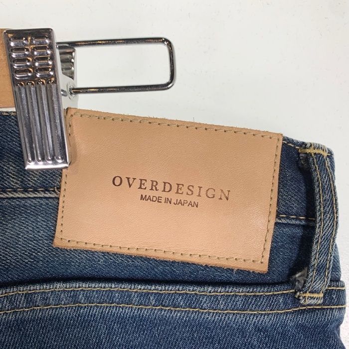 OVERDESIGN オーバーデザイン ダメージ/リペア加工 テーパードデニムパンツ インディゴ 048-816-4320 Size 34 OVERDESIGN オーバーデザイン ダメージ/リペア加工 テーパードデニム