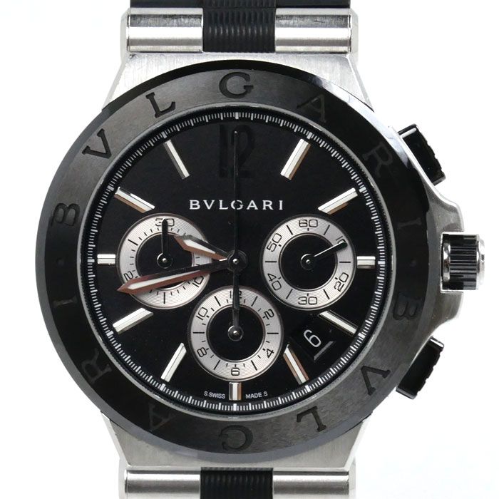 ブルガリ BVLGARI ディアゴノ セラミック DG42SC SS メンズ