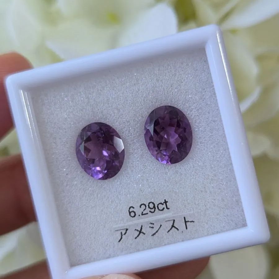 6.29ct 割引 天然アメシスト アメジスト セット ピアス