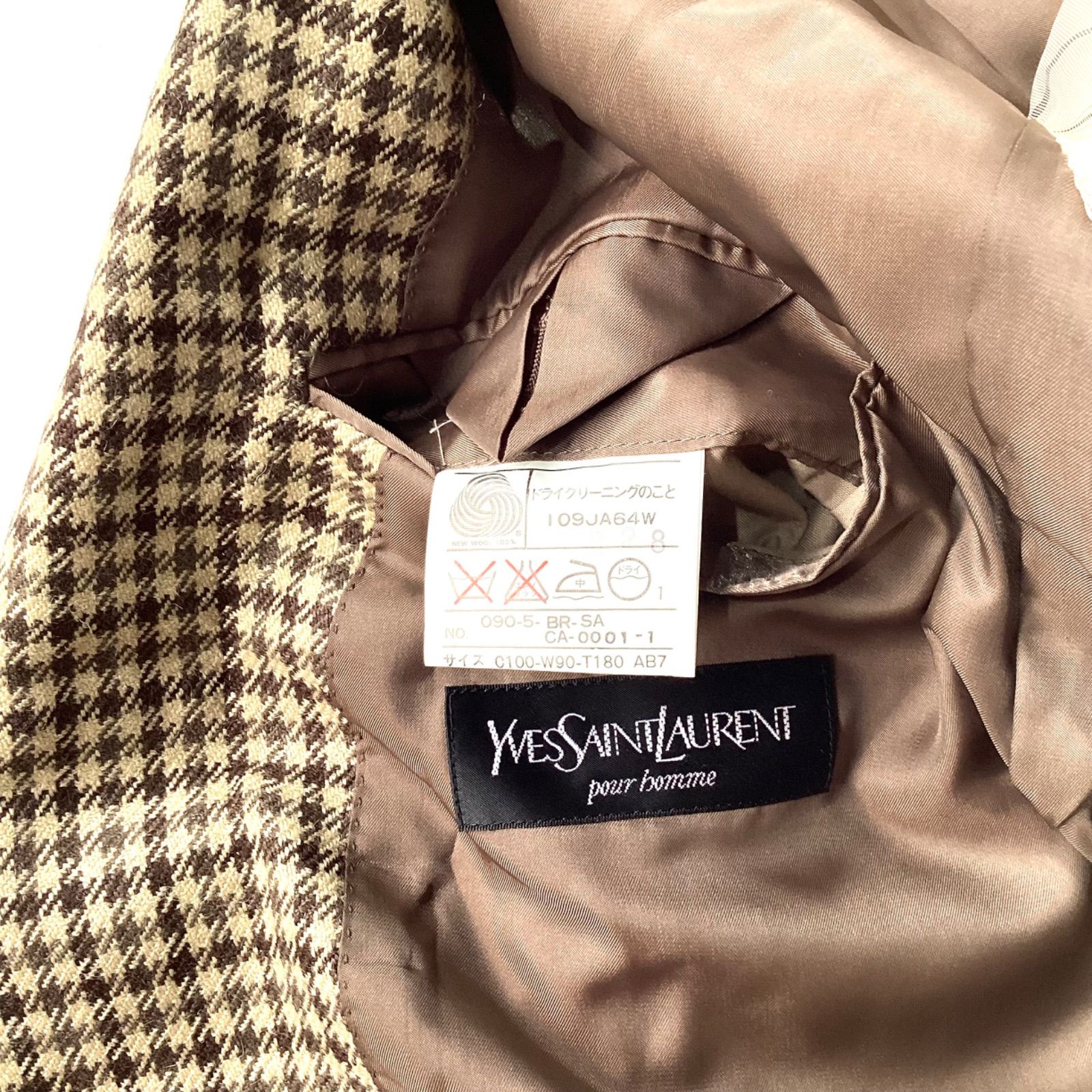YVES SAINT LAURENT イヴサンローラン　テーラドジャケット　A7 YVES SAINT LAURENT イヴサンローラン テーラドジャケット A7