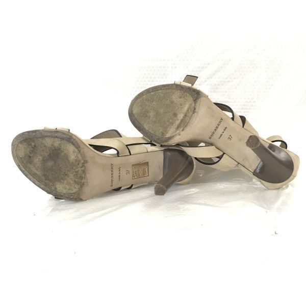Burberry ハイヒールサンダル ベージュ SS24 バーバリー/Burberry☆ハイヒールサンダル/アンクルストラップ