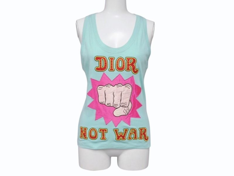 希少✨【Christian Dior】ディオール 迷彩 カモフラ タンクトップ Christian Dior クリスチャンディオール NOT WAR タンクトップ