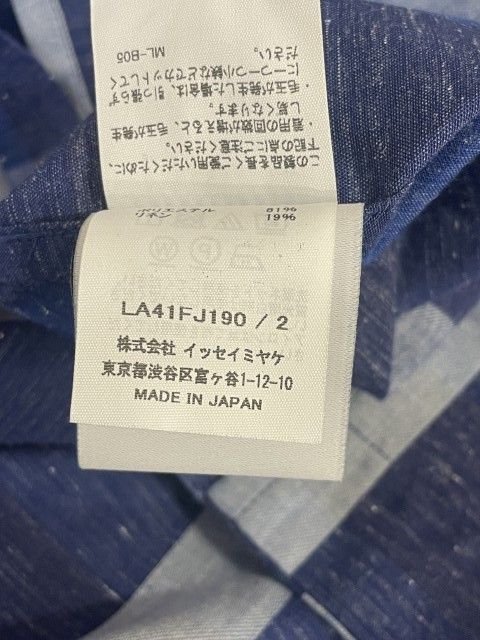 中古】日本製 ISSEY MIYAKE ｲｯｾｲﾐﾔｹ ｼｬﾂ ﾁｪｯｸ ｵｰﾌﾟﾝｶﾗｰ ｱﾛﾊ IM