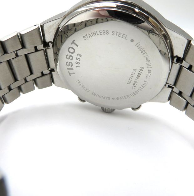 美品】 TISSOT PRX クロノグラフ腕時計 1853 T077417A クォーツ ...