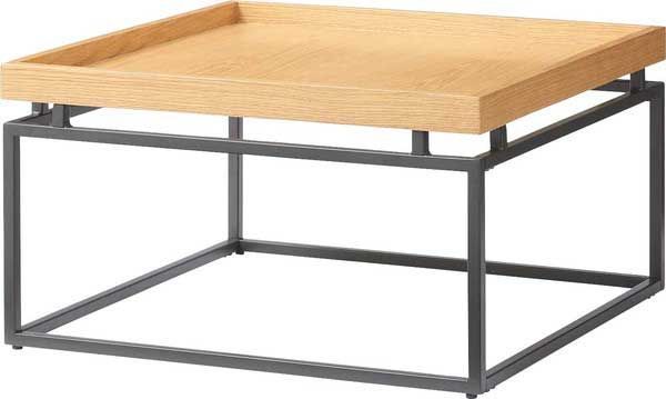 トレー型リビングテーブル 正方形 No.784 W60×D60×H35cm ナチュラル