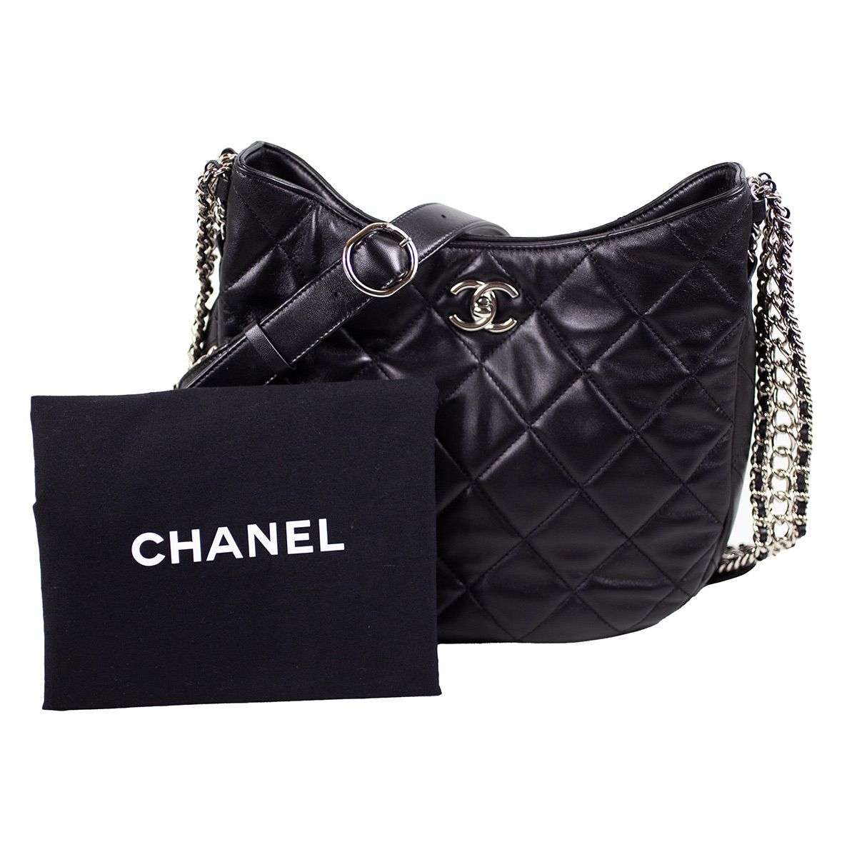 CHANEL】シャネル チェーンショルダーバッグ ホーボーバッグ