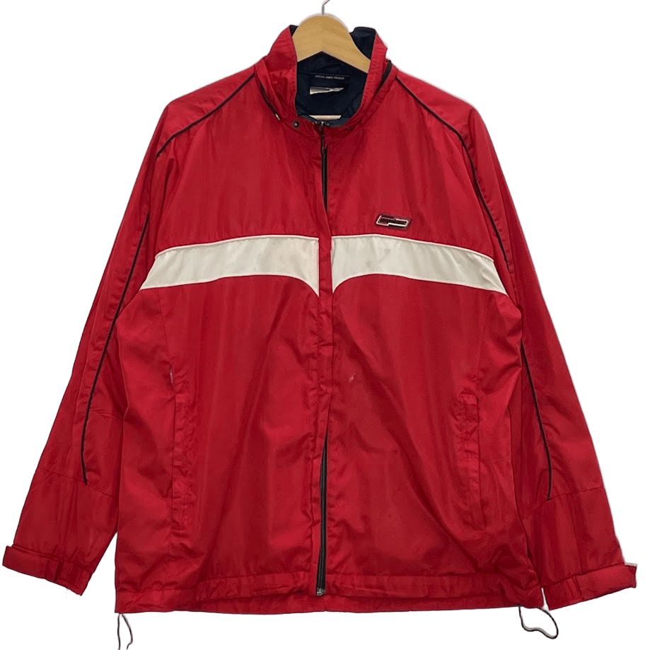 【I97】90s UMBROアンブロナイロンジャケットレッド ドローコード付 I97】90s UMBROアンブロナイロンジャケットレッド ドローコード