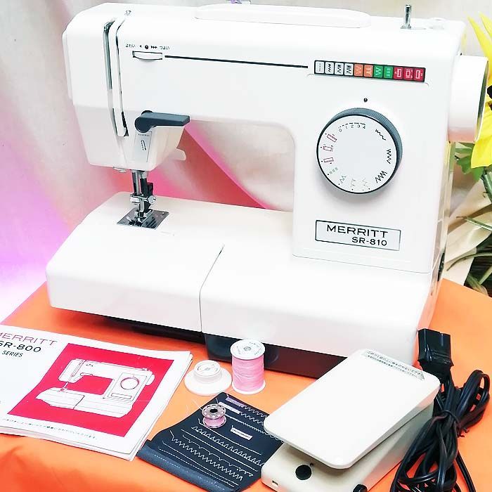 SINGER - 【◆MERRITT◆使いやすい家庭小型用ミシン SR-800】整備済み品 ◇MERRITT◇使いやすい家庭小型用ミシン SR-800】整備済み品