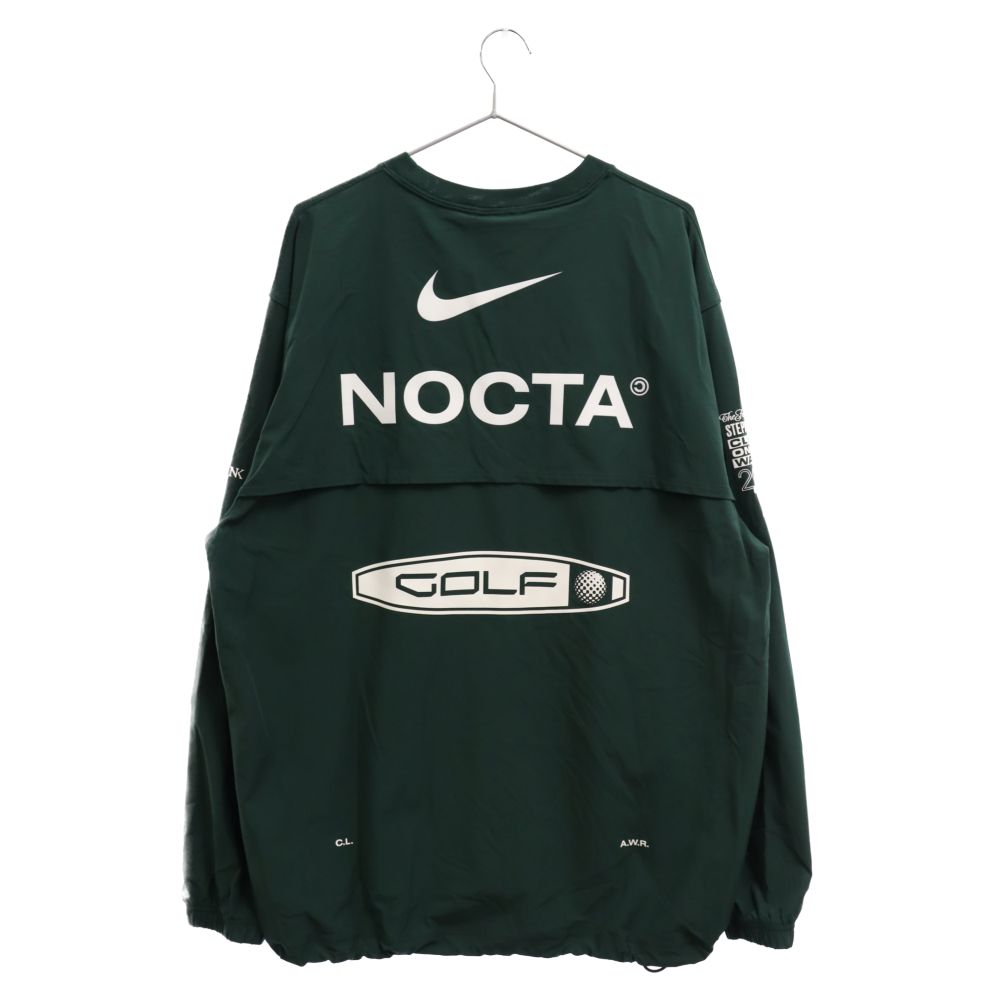 NIKE (ナイキ) 21AW Drake NOCTA ゴルフ ストレッチシェル クルーネック トップ DF WOVEN LS CREW PRO  ナイロン 長袖Tシャツ ロングスリーブ グリーン DJ5584-397