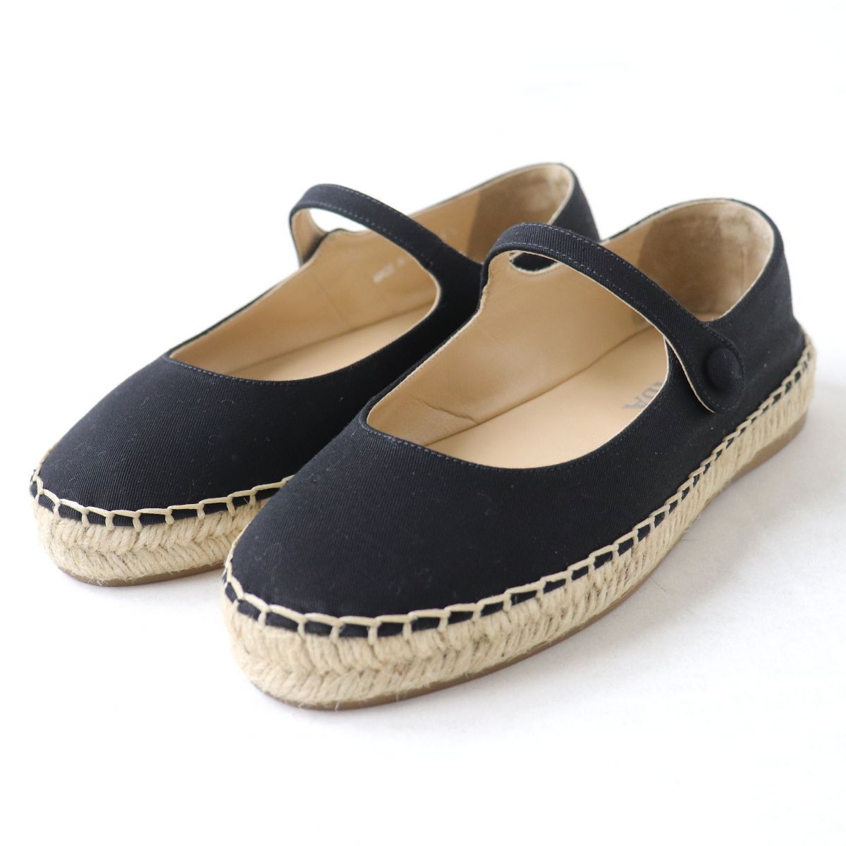 未使用品◇PRADA プラダ 1F989L ストラップ付 エスパドリーユ フラット 