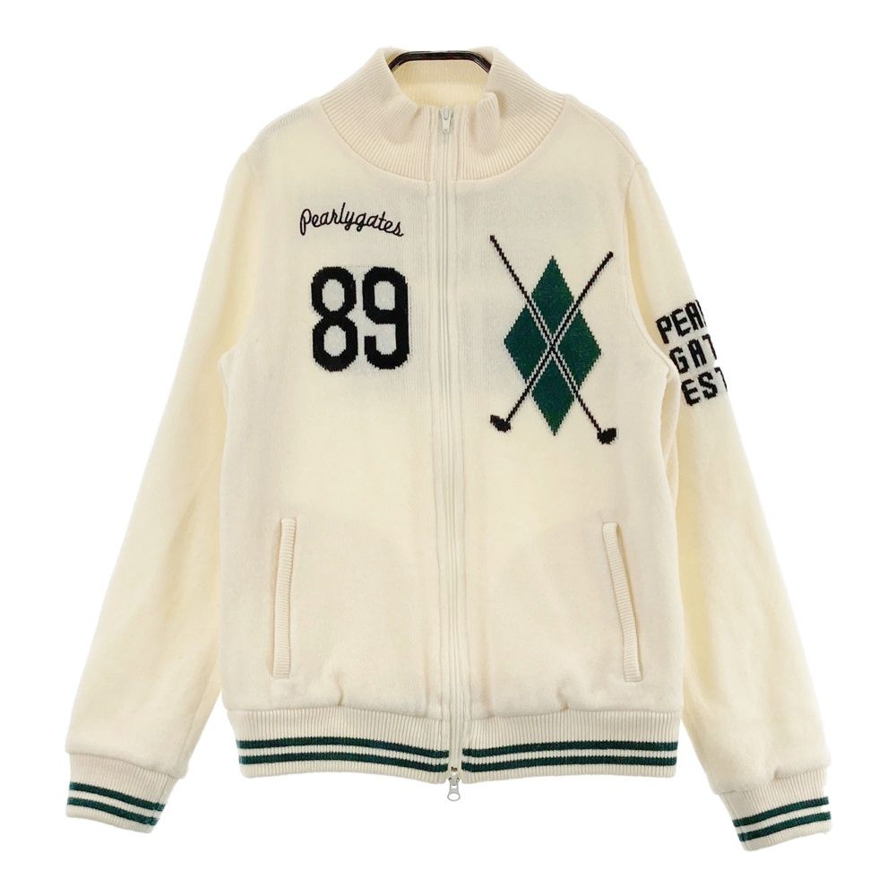 サイズ：1 PEARLY GATES パーリーゲイツ 裏メッシュ ニット ジップ