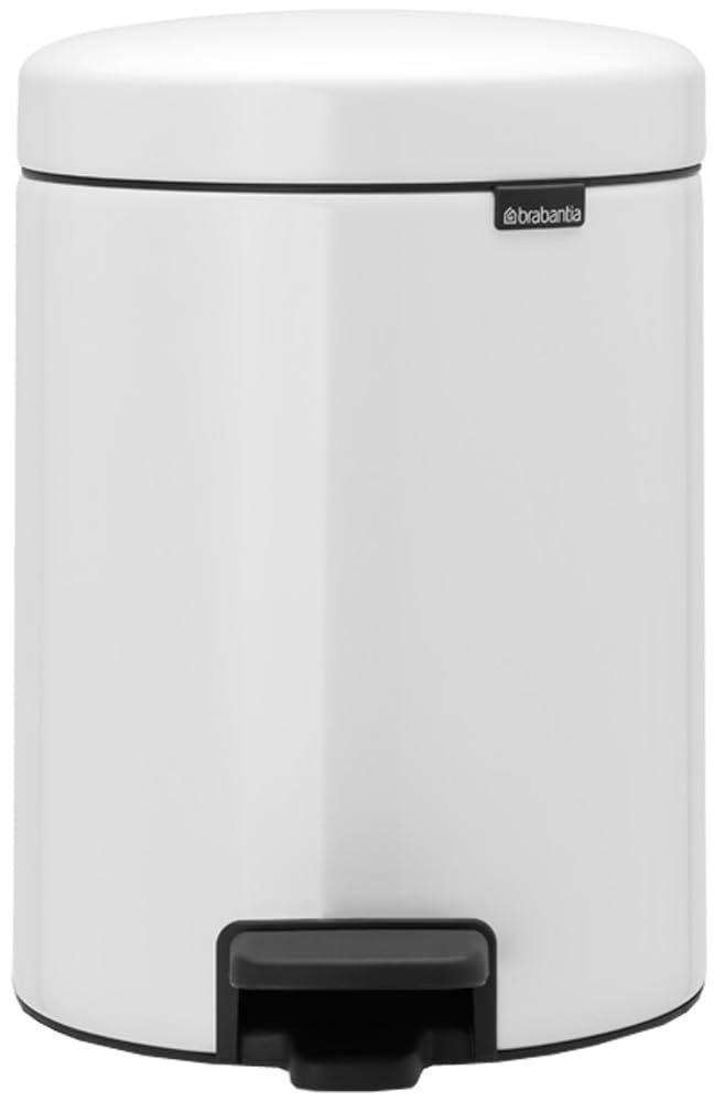 人気商品 ペダルビン ニューアイコン 5L 静かに軽やかに閉まる機能搭載 ホワイト ダストボックス 112065 ブラバンシア