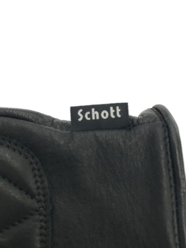 Schott ショット ZIP LEATHER GLOVE ジップレザーグローブ ブラック
