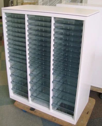 オカムラ レクトライン A4コンビクリスタルトレー書庫 レターケース 書類入れ トレーキャビネット ホワイト オフィス家具 オフィス収納
