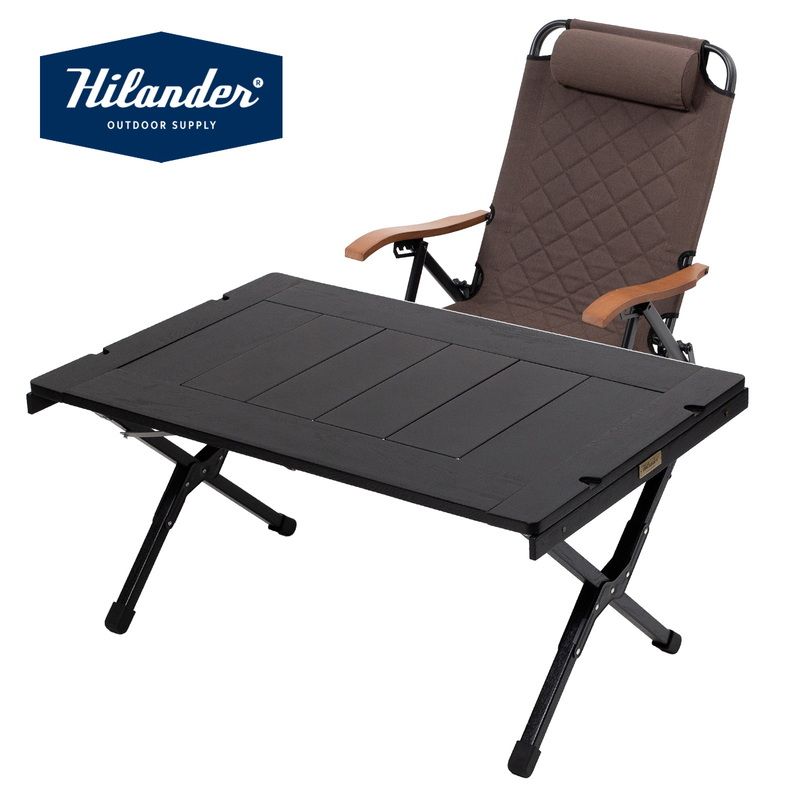 Hilander ハイランダー シェフテーブルlight 90 クライマックスローチェアSTセット テーブル BLACK チェア ブラウン