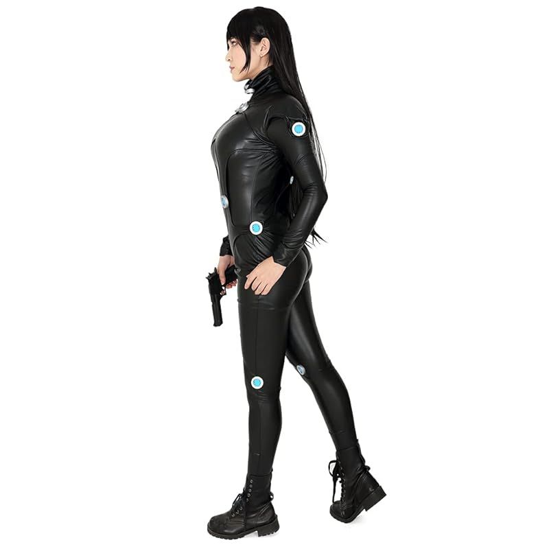 在庫 Miccostumes 女性 コスプレ 衣装 PUレザー 戦闘服 ボディスーツ ハロウィン クリスマス XL 0