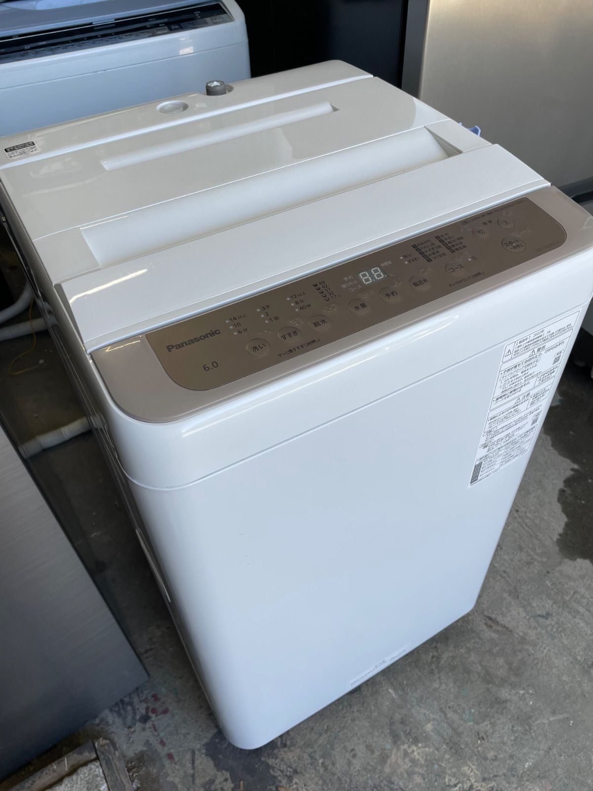 2022年製 Panasonic 洗濯機 6kg パナソニック 全自動洗濯機 洗濯：6.0kg 幅56.2cm ビッグ