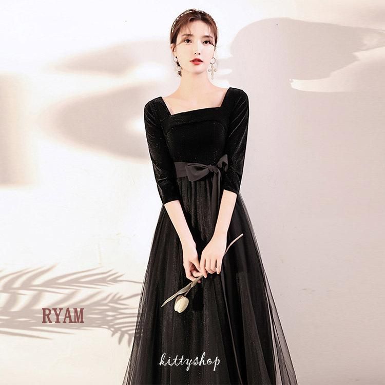 6色 キラキラ イブニングドレス ボートネック ロング パーティードレス 二次会 演奏会 披露宴 結婚式 発表会 忘年会 姫系 フォーマル ワンピース 6色 キラキラ イブニングドレス ボートネック ロング パーティードレス