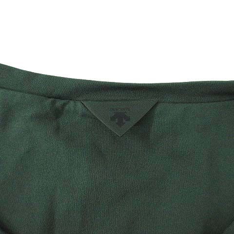 デサント オルテライン DESCENTE ALLTERAIN ダブル テーラーリング クルーネック シャツ 長袖 Tシャツ DOUBLE TAILORING CREW NECK SHIRTS グリーン 緑 L DAMVGB50 WWW_OLIVIERBERNSTEIN_COM