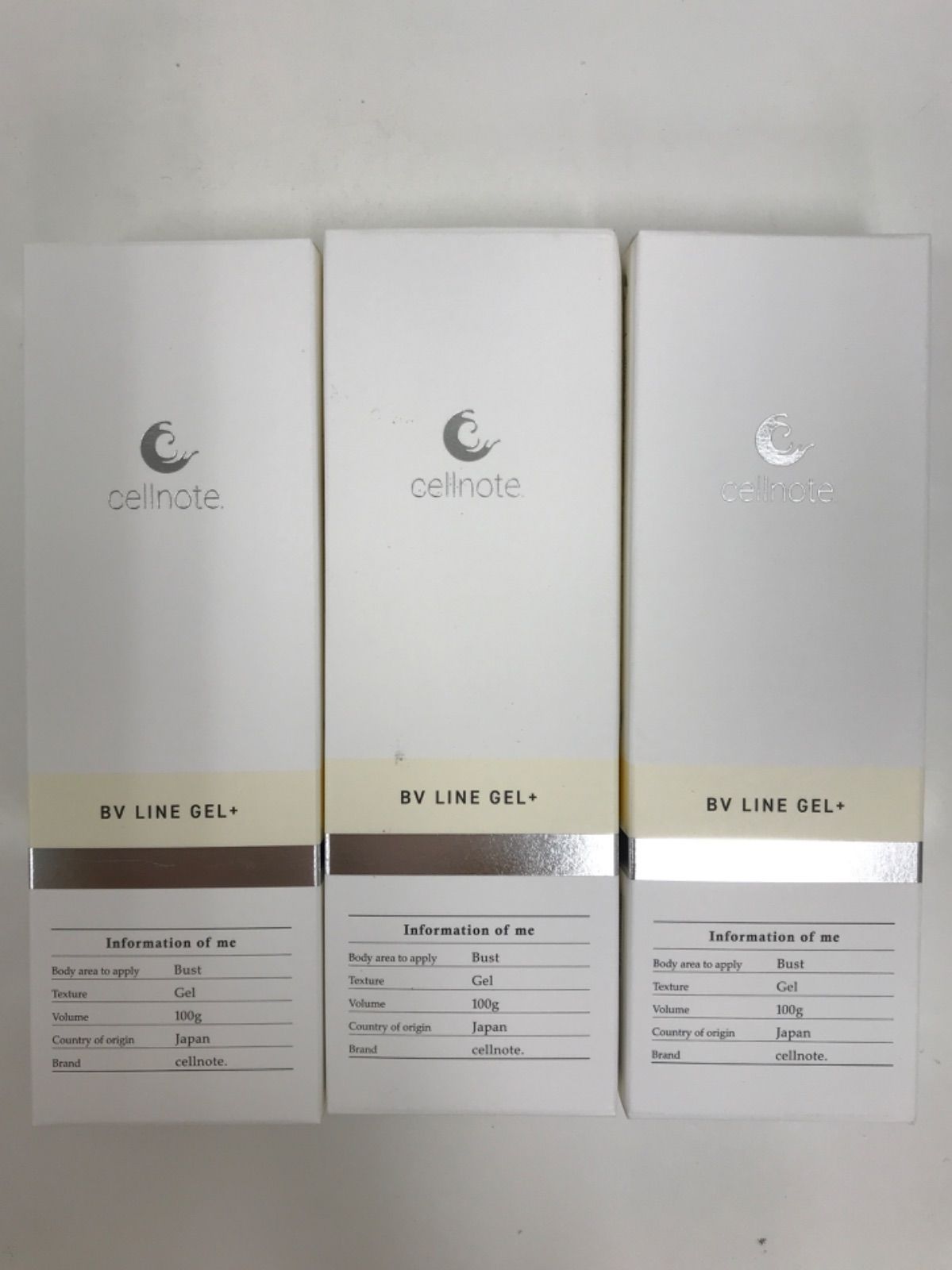 D304 K cellnote BV LINE GEL+ ボリュームラインジェル プラス ボディクリーム 100g 3個セット