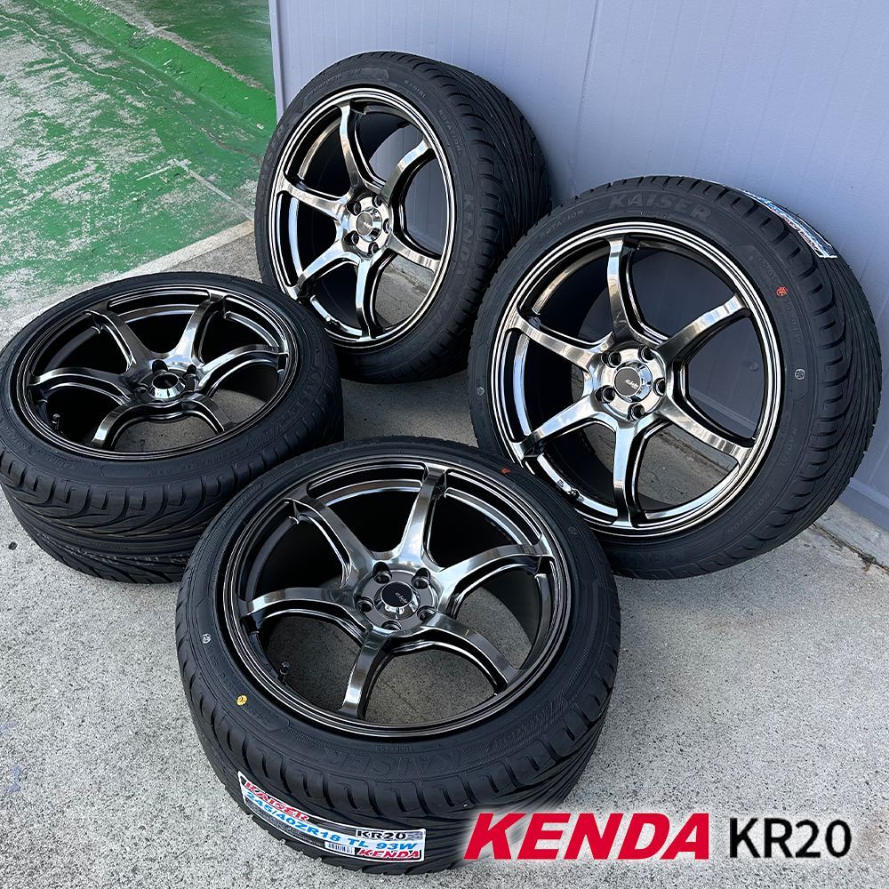 86 ZN6 BRZ ZC6 18インチ タイヤホイールセット Acht-6 クロニウムブラック KENDA ケンダ KR20 F: 225/40R18  R: 235/40R18 新品4本セット 1台分 カスタム - メルカリ