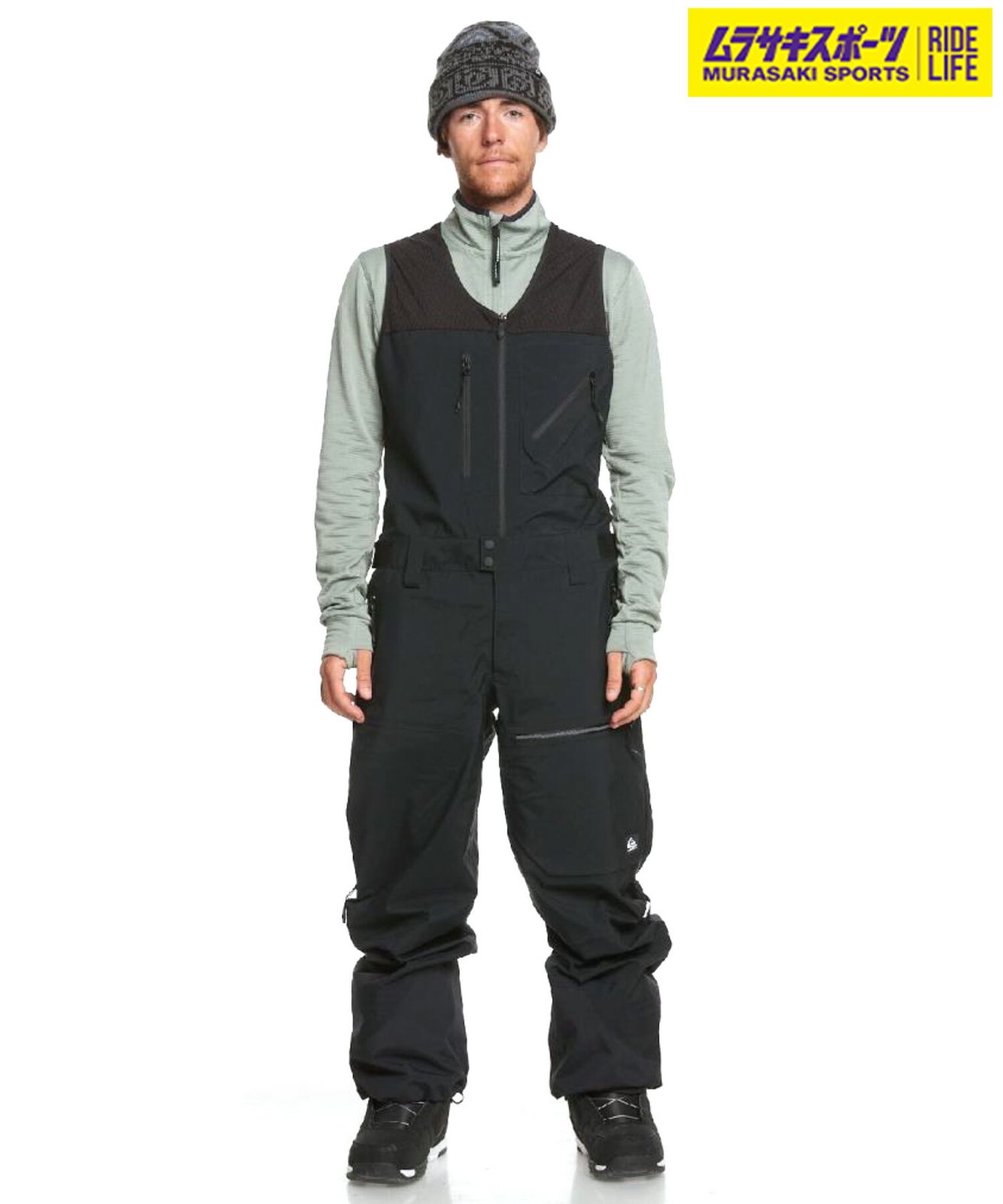 【新品・未使用】クイックシルバー HighLineビブパンツ Mサイズ相当 ムラスポ公式】新品 QUIKSILVER クイックシルバー ユニセックス