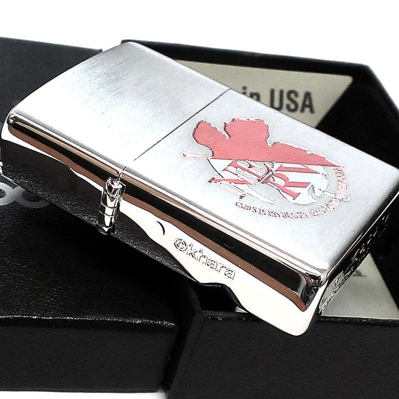 ZIPPO エヴァンゲリオン ネルフ ライター リバイバル 赤銀  ジッポ ZIPPO エヴァンゲリオン ネルフマーク ライター リバイバル版
