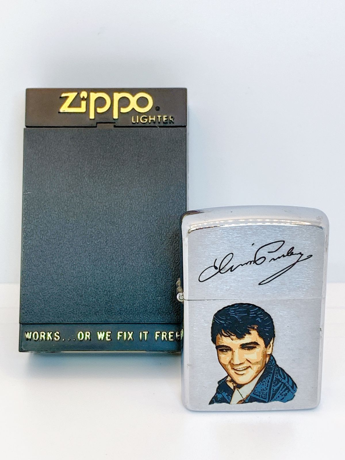 ZIPPO|ジッポ ELVIS PRESLEY|エルヴィスプレスリー オイルライター シルバー AT094