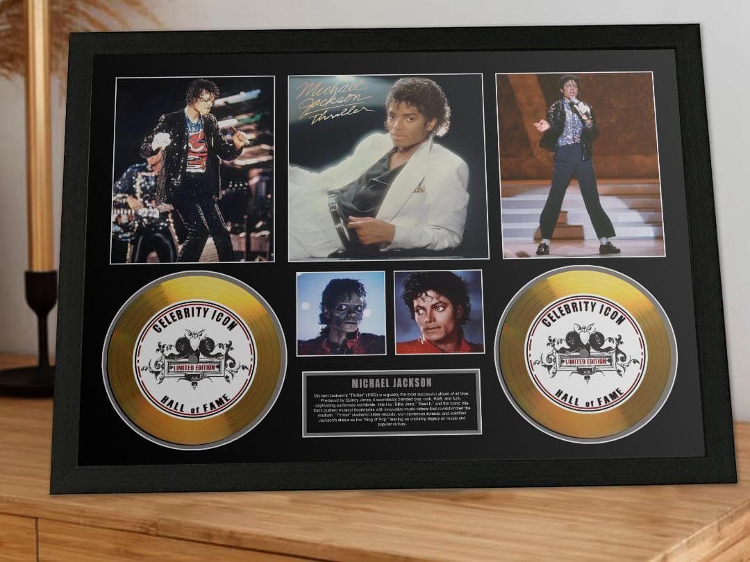 マイケル ジャクソン|スリラー ゴールドディスク フレーム 証明書付1