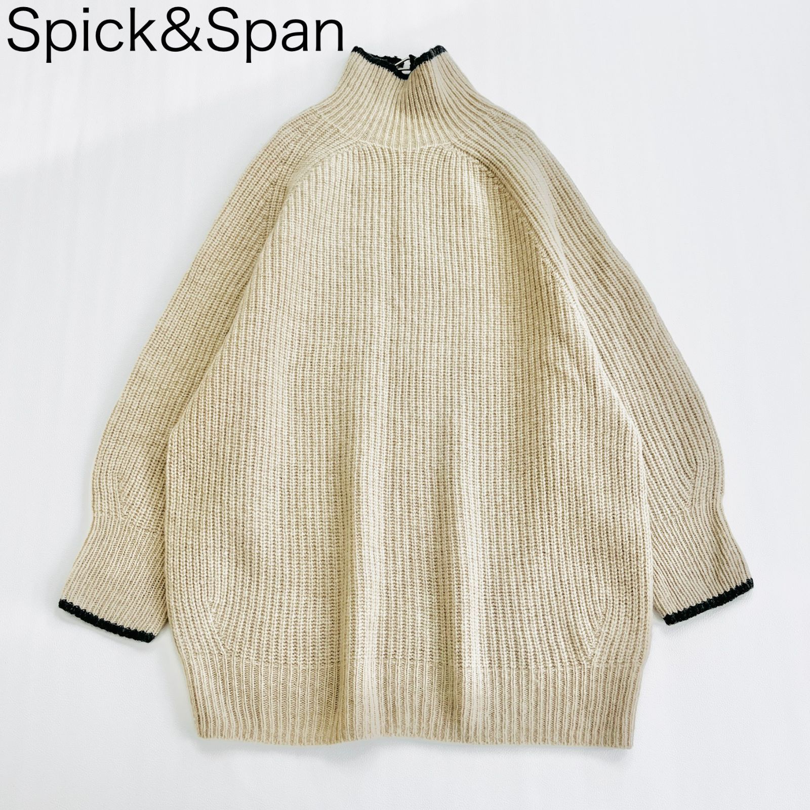 yK156 Spick & Span スピックアンドスパン 2022AW ミドルゲージ畦ラインビッグタートル ニット ¥17,600 - メルカリ