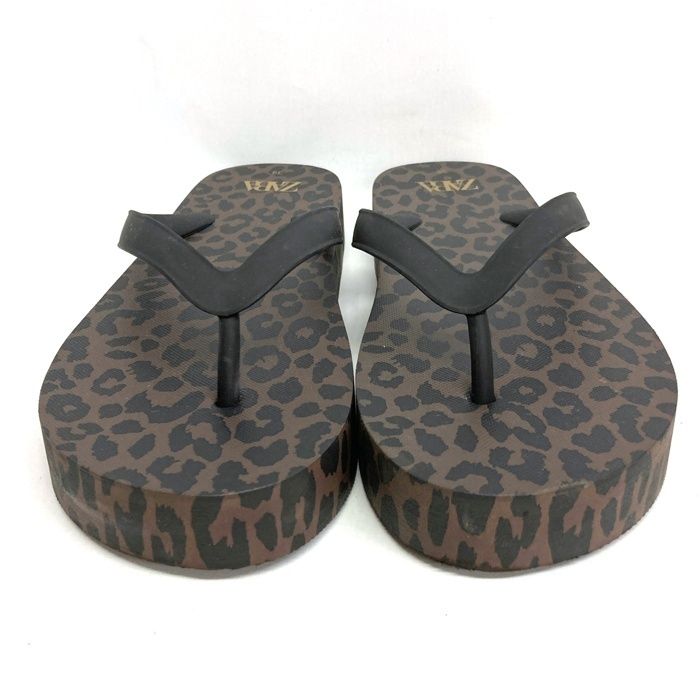 ☆ZARA ザラ アニマル柄 レオパード サンダル ブラウン size39