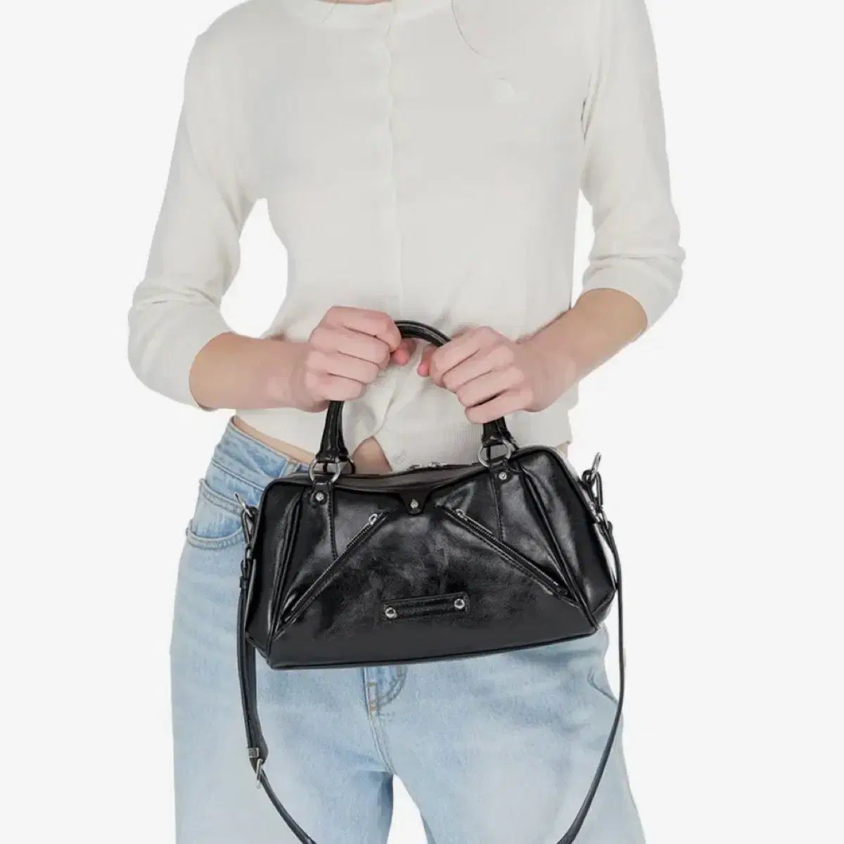 썬 Face the Sun 번 프로 プロ 젝트 ジェクト 모스 モス 백 バッグ 미니 ミニ 블랙 ブラック Face the Sun プロジェクト モスバッグ ミニ ブラック