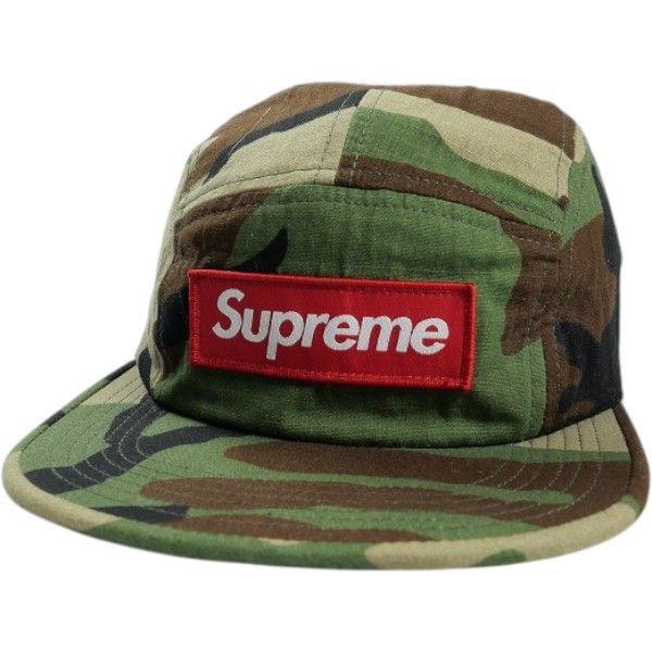Size フリー SUPREME シュプリーム 15SS Ripstop Camp Cap Camo キャンプキャップ 緑 品-良い 20826899