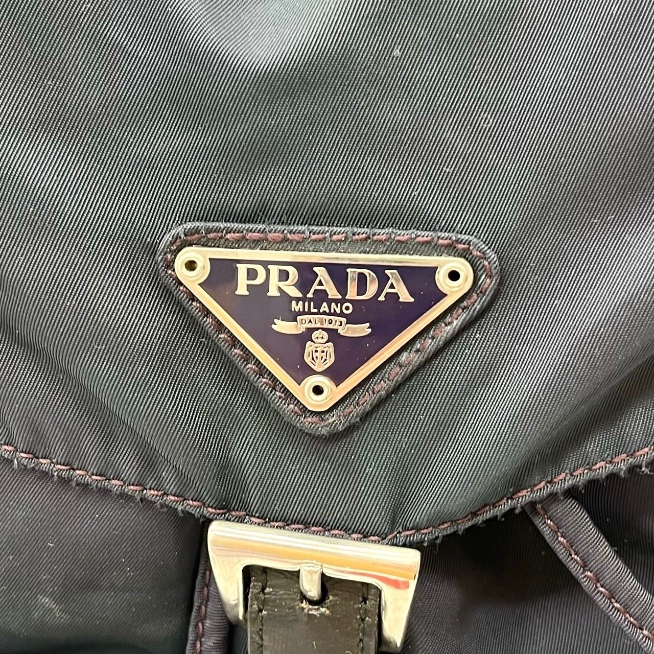 良品】 PRADA プラダ 三角プレート リュック バックパック 