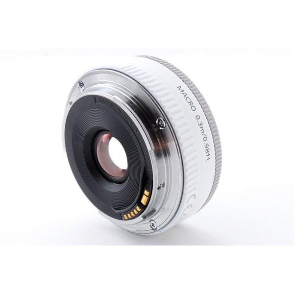 キヤノン Canon EF 40mm F2.8 STM ホワイト 美品 キヤノンEFマウント