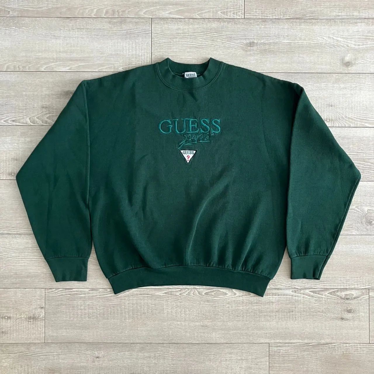 90s guess スウェット 常田大希 着用 グリーン 刺繍 トレーナー