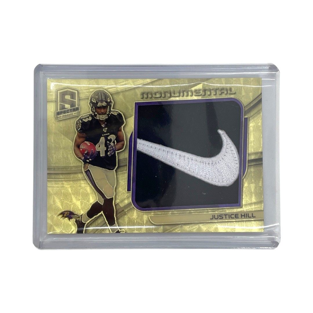 PANINI NFLカード SPECTRA PRIZM MONUMENTAL JUSTICE HILL BALTIMORE RAVENS 1of1 MM-27 IT1