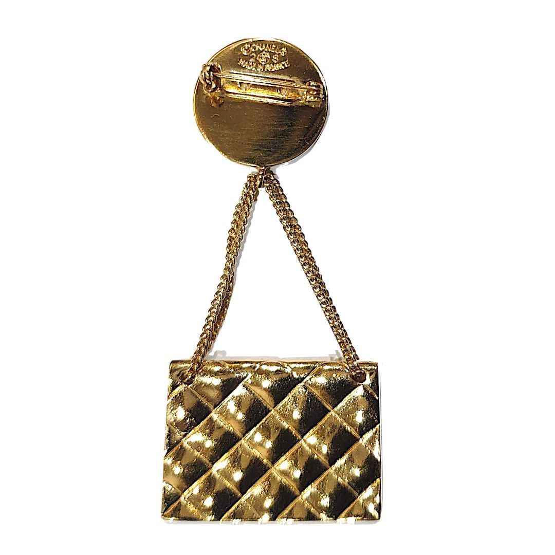 CHANEL シャネル ブローチ マトラッセ ココマーク バッグモチーフ 