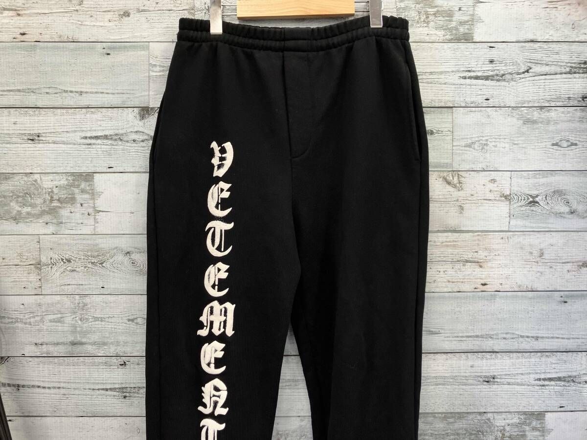 vetementsスウェットパンツ VETEMENTS ヴェトモン スウェットロングパンツ Mサイズ ブラック