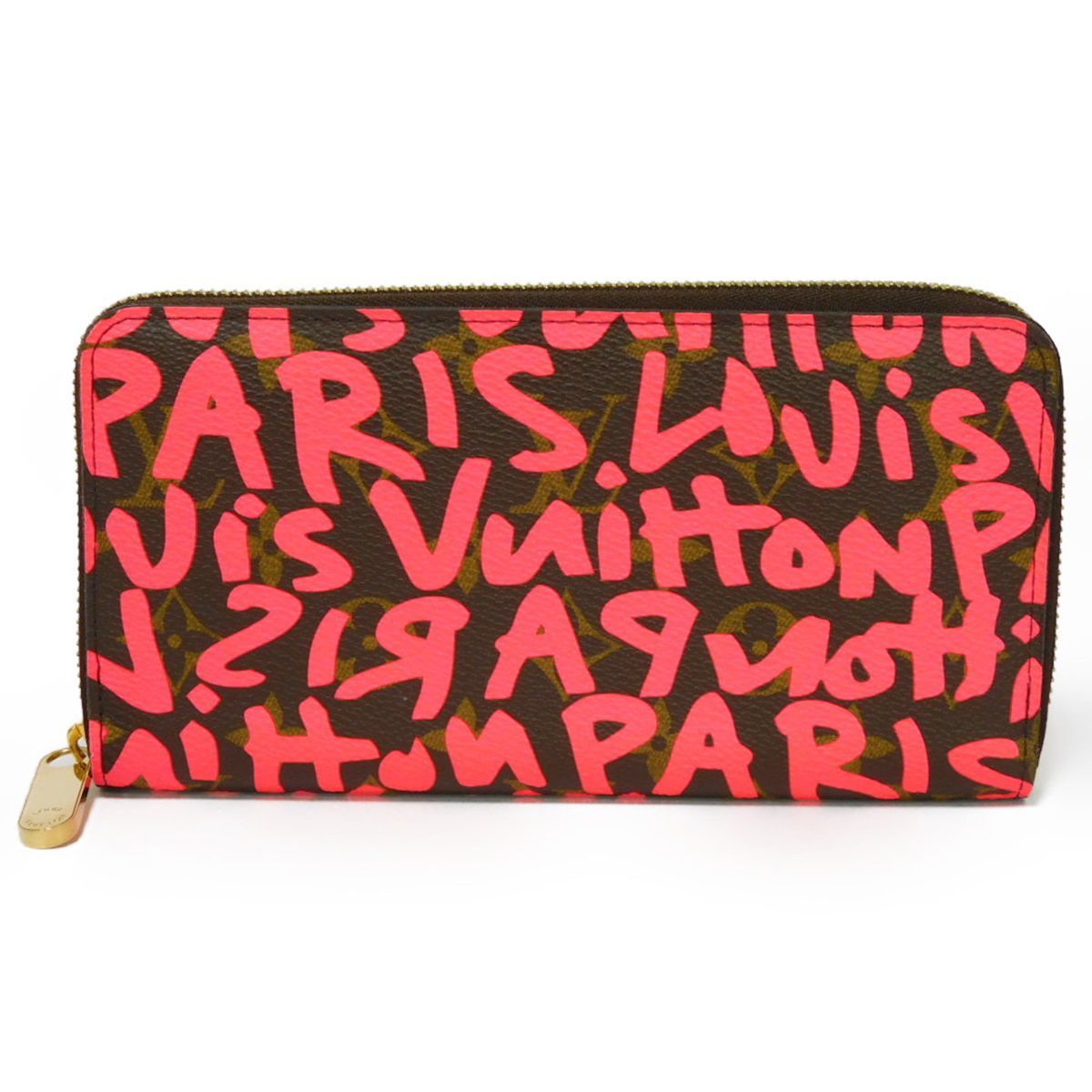 LOUIS VUITTON ルイ・ヴィトン ジッピーウォレット マロン ブラウン 蛍光ピンク 旧型 ラウンドファスナー ロングウォレット モノグラム  グラフィティ フューシャ 長財布 M93710 - メルカリ